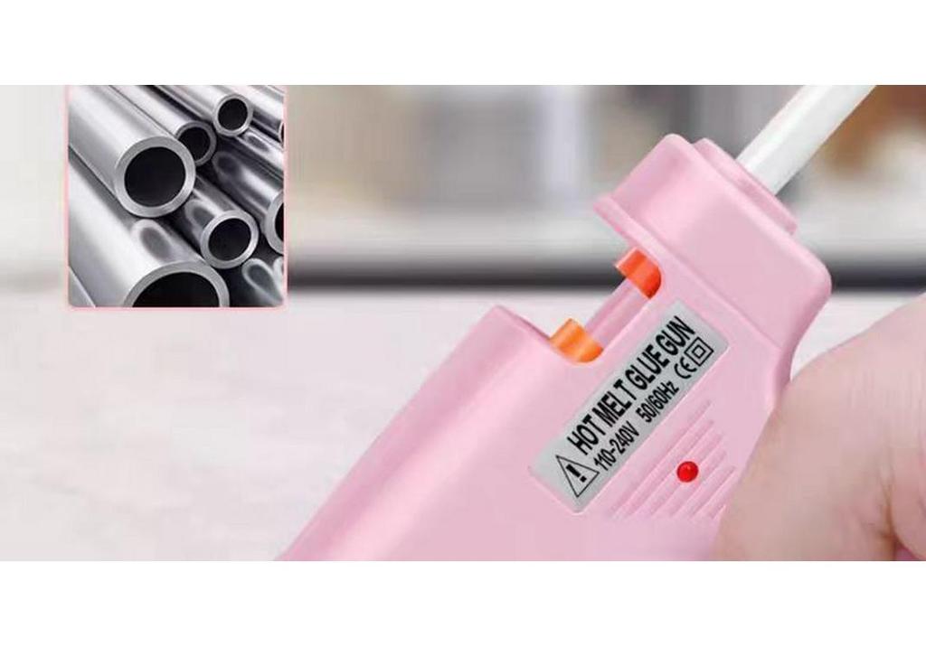 Compact 20W Hot Melt Glue Gun with High Viscosity 7mm Sticks - Ideal for DIY, Crafts, and Student Dorm Rooms
