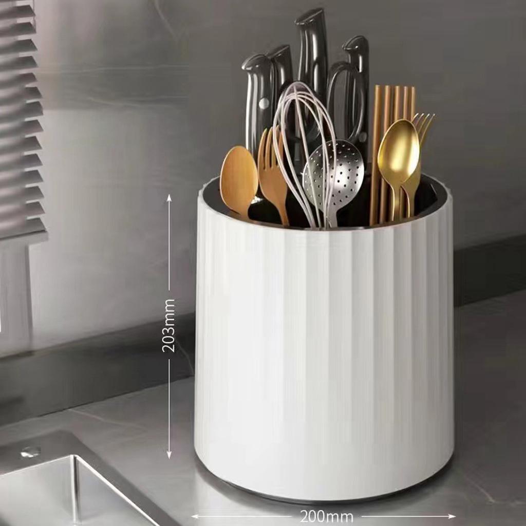 Rotating Knives Holder Plastic Universal Multifunctional Kitchen Chopsticks Knife Block Utensil