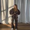 Spring 2023 Women's Leopard Print Loose Two-Piece Set