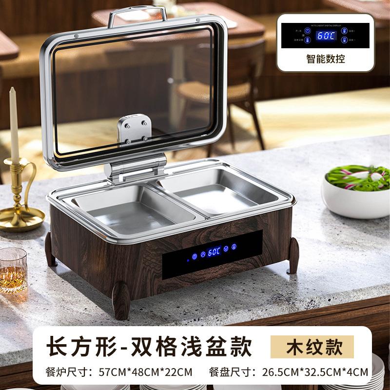 304 Stainless Steel CNC Hydraulic Buffet Stove, Electric Heat Preservation Stove for Commercial Use, Hotel Buffet Heating System