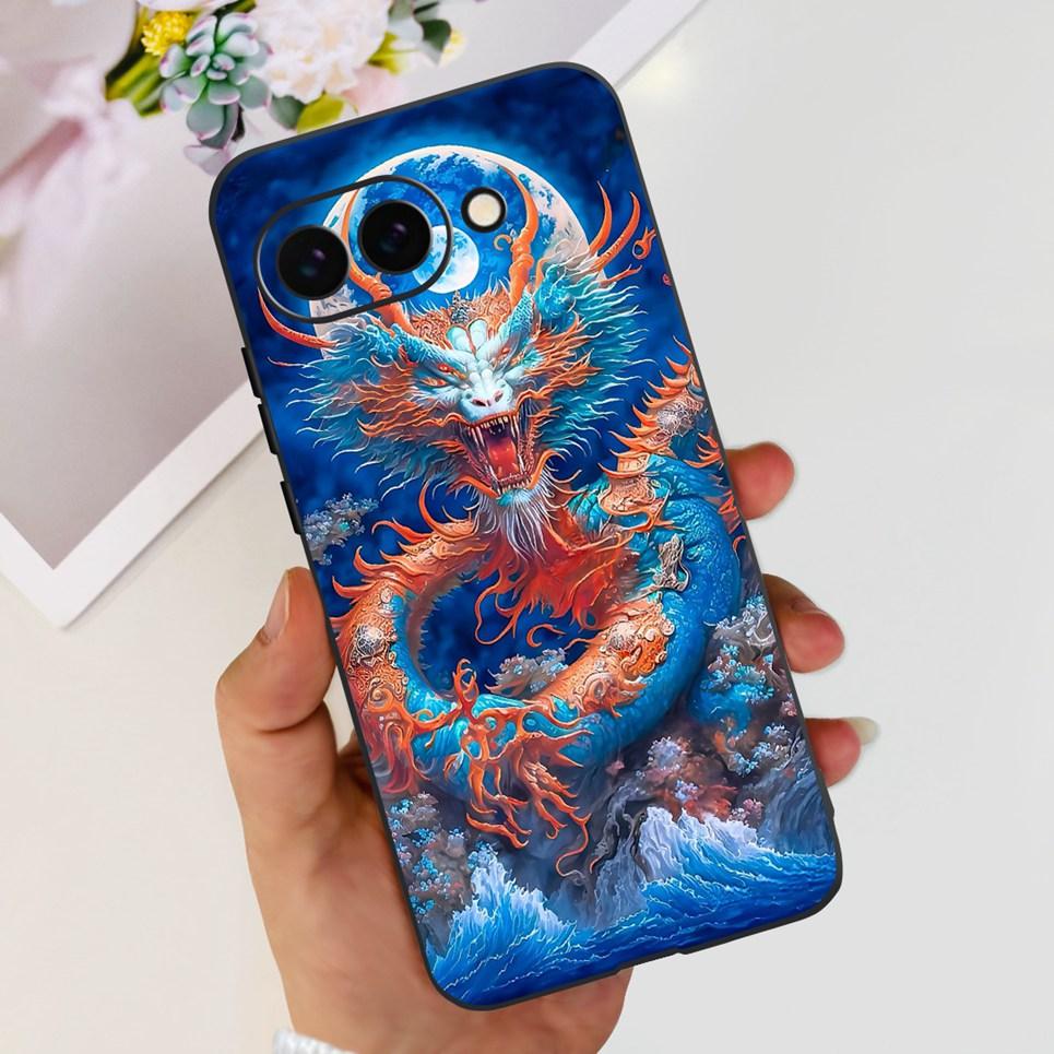 For Google Pixel 9a 9 Pro Phone Case Cool Cartoon Cat Painting Soft Slim Clear TPU Rubber Silicone Back Cover For Google 9 9Pro