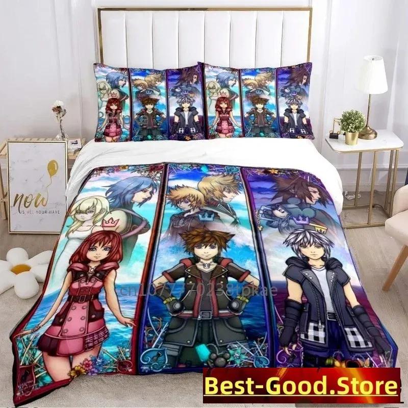 3D Printing Cartoon Game Kingdom Heart Bedding Set Single Twin Full Queen King Size Bed Set Adult Kid Bedroom Duvet Cover Sets