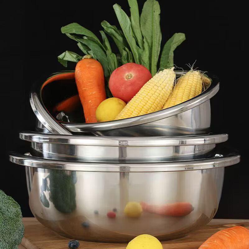 HUIHUADU 20cm Thickened Stainless Steel Mixing Bowl