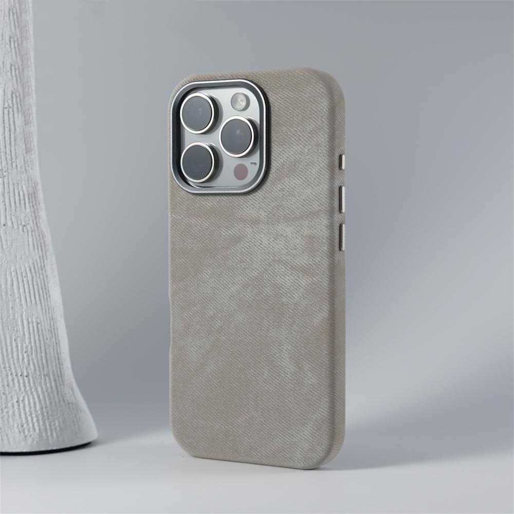 

Metal Lens Flannel Fiber Magnetic Shockproof Leather Case For iPhone 17 Air 16 15 14 13 12 Pro Max Magsafe Wireless Charge Cover For iPhone 17 Pro