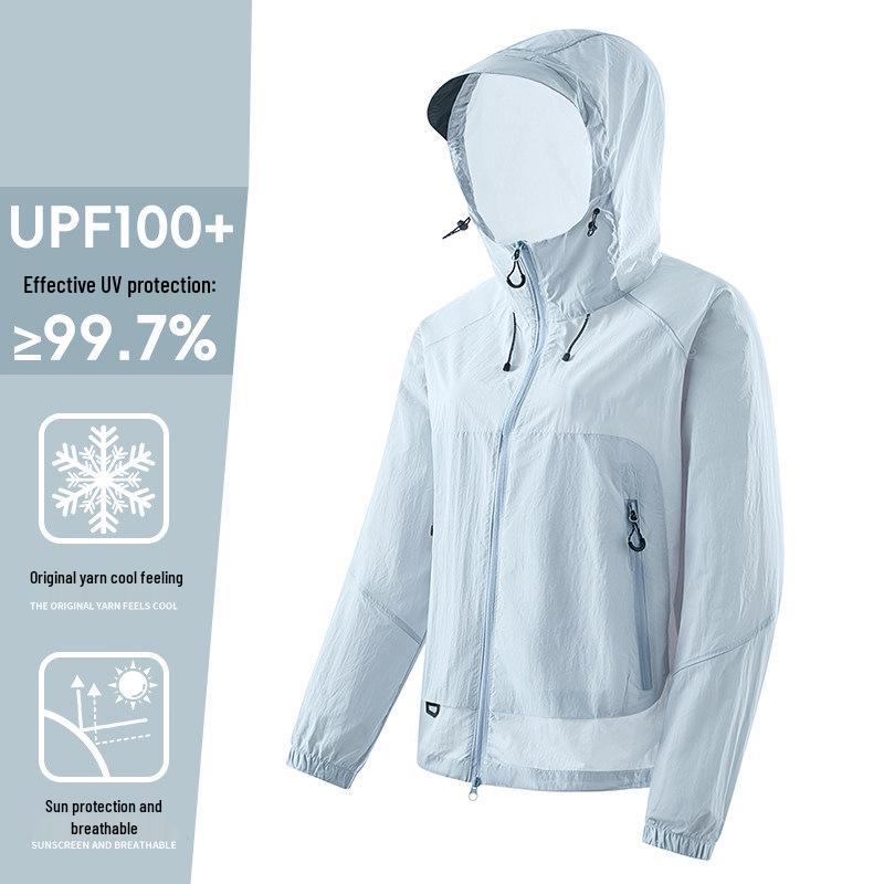 Women's Lightweight UV Protection Hooded Jacket - Quick Dry, Breathable, Ice Silk Summer Sun Shield