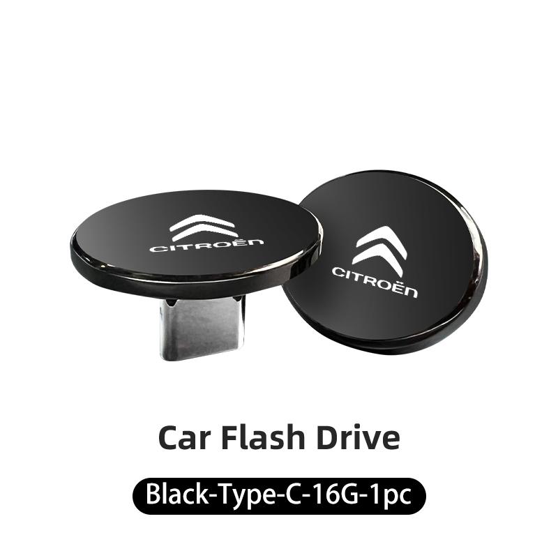 Car USB Type-C Flash Drive Mini Memory Stick Music Device Accessories For Citroen C4 C3 C5 C1 C2 Berlingo Celysee Cactus Picasso