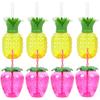 500ml Strawberry Straw Cup Fruit Shape Pineapple Straw Cup Drinking Cup   Children's