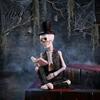 Skeleton Figurine Small Reading Gentleman Skull Halloween Sitting Statue with Top High-quality Hat And Suit for Gothic Living Room Table Shelf Indoor