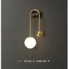 LED Bedroom Bedside Wall Light Lamp Glass Ball Gold Interior Lighting Sconce For Home Decor Living Room Corridor Luminaire