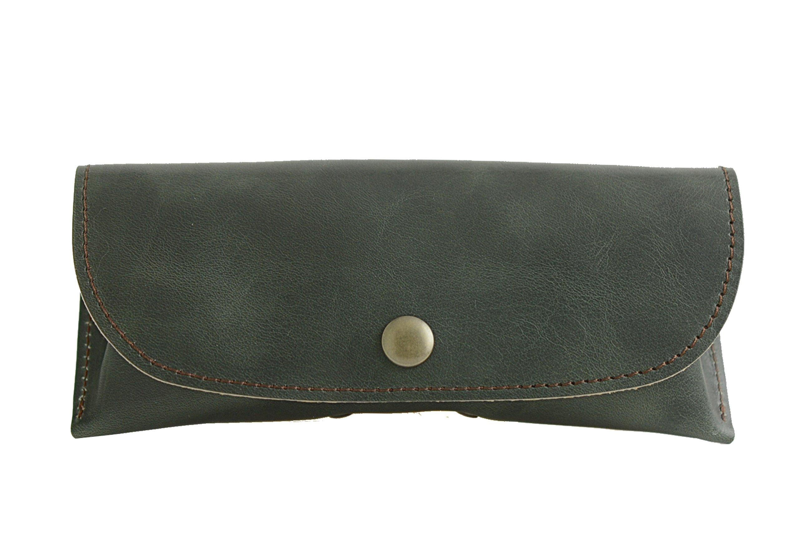 

Сделанный в Японии Кожаный чехол для очков для Наслаждайтесь мягкой текстурой и патиной кожи с течением [ENDMARK] Мужчины. время. (мох зеленый)