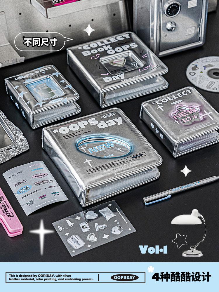 Laser Photocard Binder Kpop Shiny PU Leather Photo Card Collect Book 3inch Pocket Album