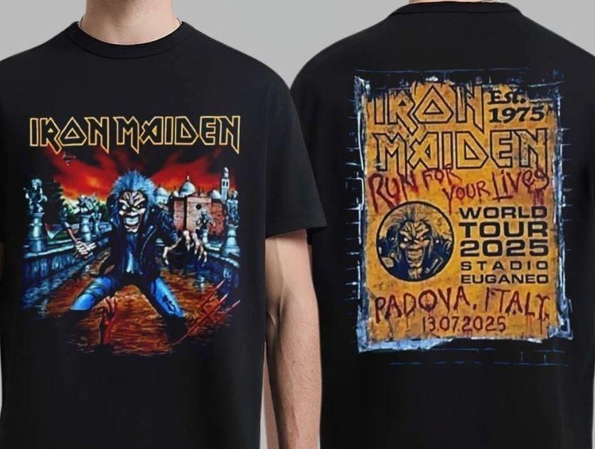 

Iron Maiden Run For Your Lives World Tour 2025 Италия Футболка события Эдди в Падуе 4XL