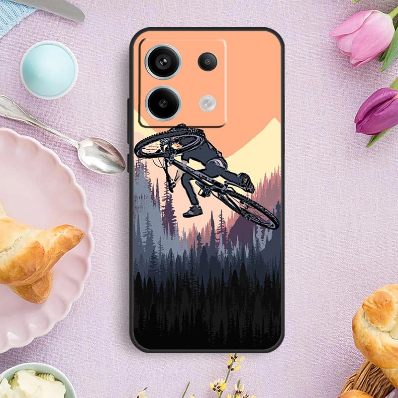 MTB Mountain Bike Cycling Bicycle Case For Xiaomi Redmi Note 14 10 11 12 13 15 Pro Plus Cover For Redmi 15 15C 13C 12C 10C 14C
