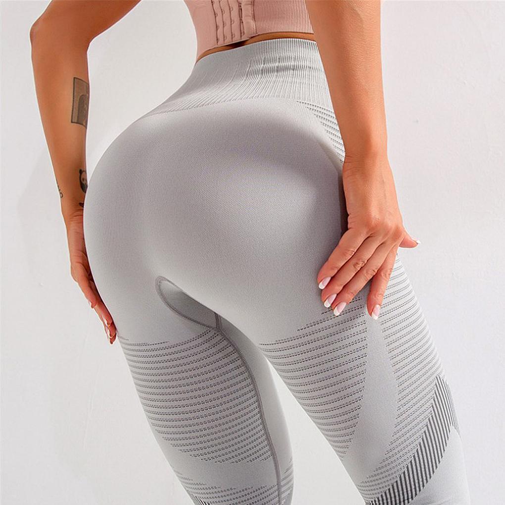 Damen Fitness Leggings Yoga Naht Super Loch Schweißabsorbierend Hose Ausgeschnitten Gehen Joggen Elastisch Lässig Legging Einfarbige