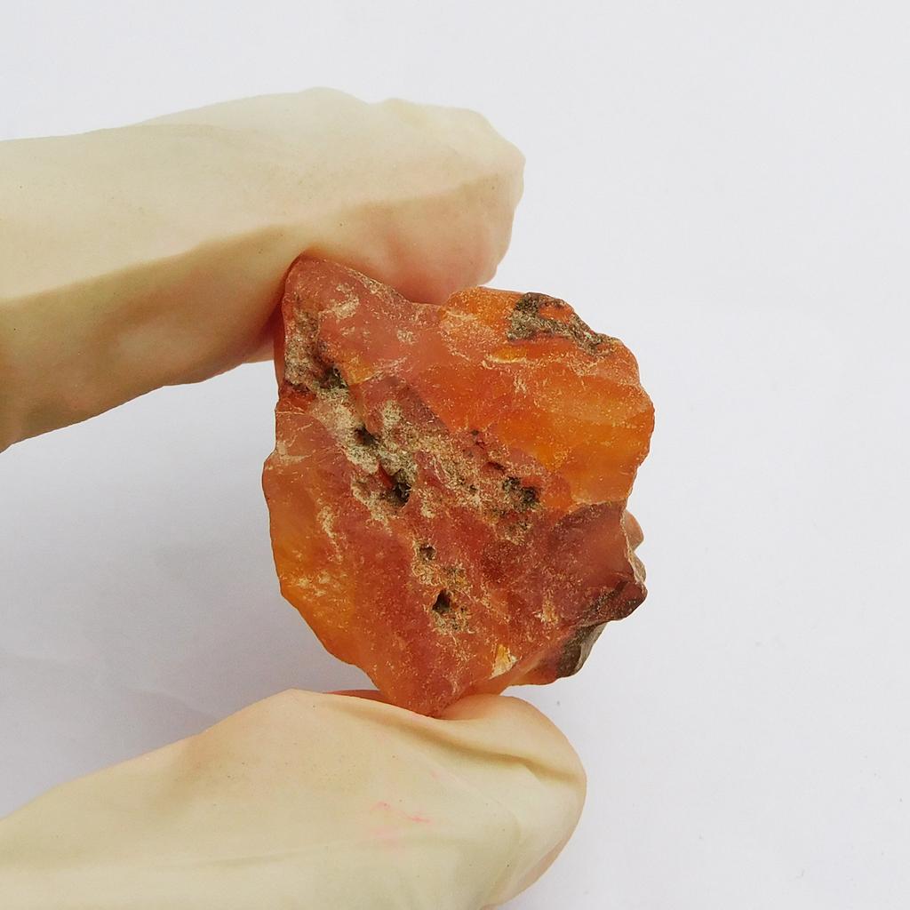 Natural Orange Sapphire Loose Gemstone 74.75 Ct Rough Uncut September Birthstone for Gem Collections