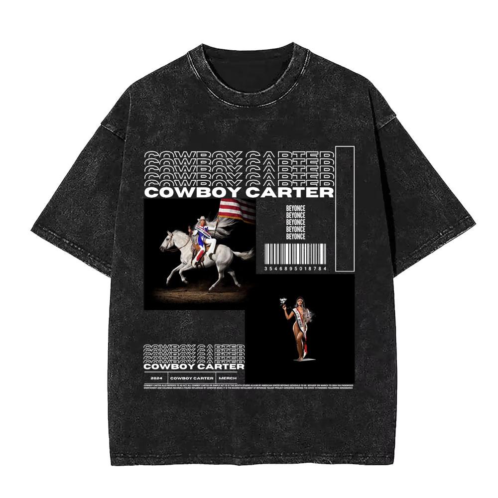 Retro Washed Beyonce Renaissance World Tour Tshirt Album Concert Music Tshirts Men Women Casual Cotton Vintage T Shirts