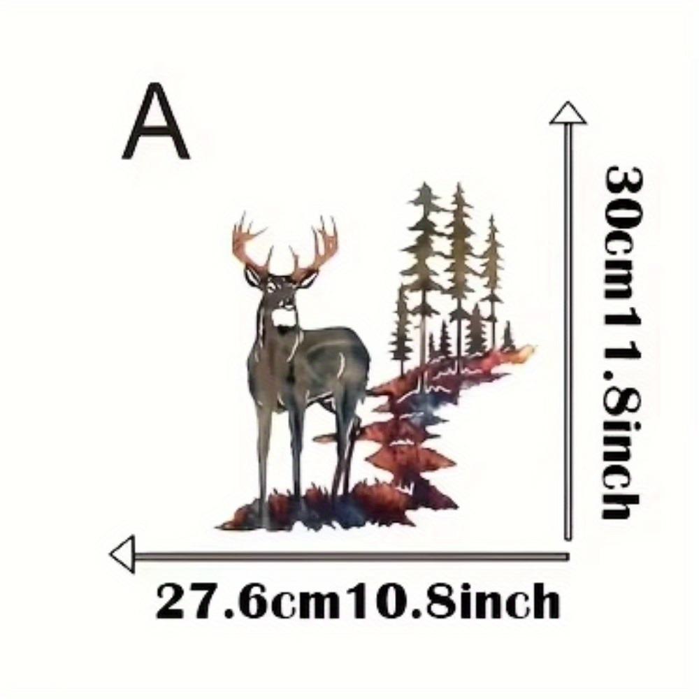 Metal Pronghorn Antelope Wall Art Western Style Home Decor Hanging Ornament TY3625-01-11.8in