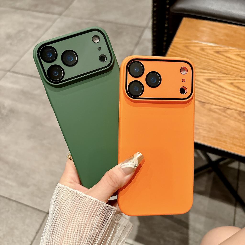 Matte PC Original Machine Feel Lens Protection Phone Case for iPhone 17 16 15 14 Plus 13 12 11 Pro Max Shockproof Bumper Cover