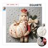 Framed Pearl Art DIY Kit with Nutcracker and Pumpkin Christmas Pattern 3D Sparkling Bead Canvas Painting Handmade Gift for Home Decoration