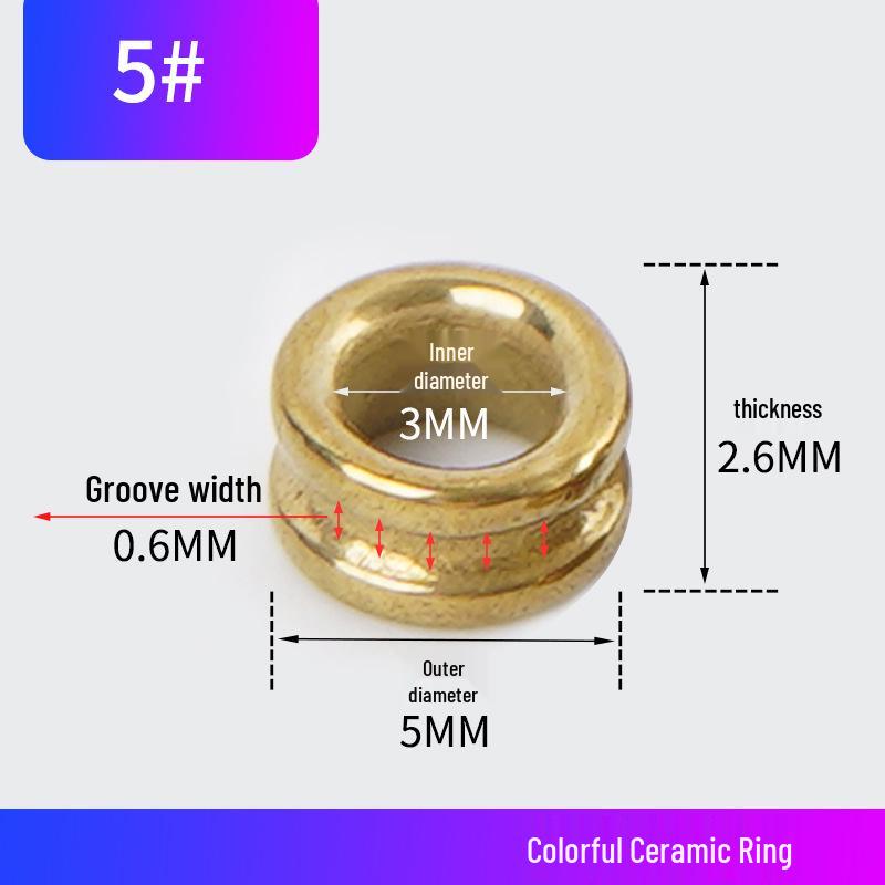 U-Shaped Ceramic Guide Ring for Fishing Rod Modification and Repair, with Groove and Tying Ring, DIY Parts.