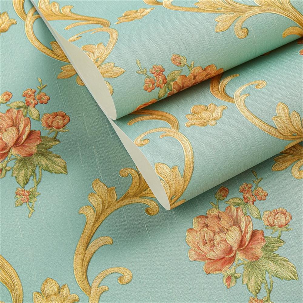 3D Stereo Pink Floral Wallpaper for Bedroom Hotel Guesthouse Pvc Waterproof Living Room Wall Decor Paper Luxury