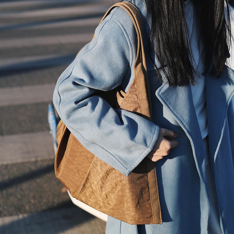 Large capacity lightweight umbrella tote bag women's niche lazy wind nylon handbag casual commuter armpit bag