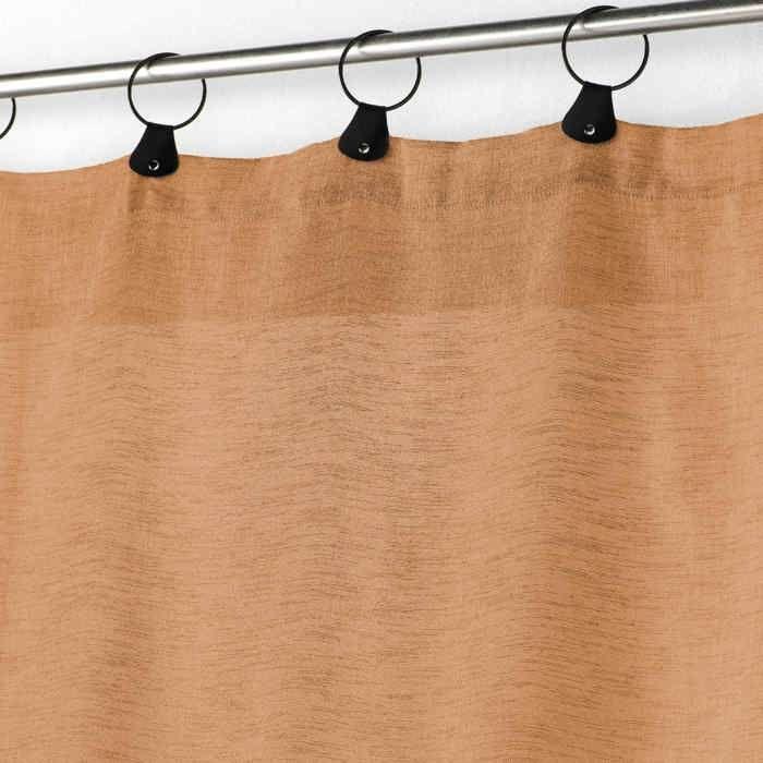 Panneau a anneaux voile tisse 140 x 240 cm Linke camel