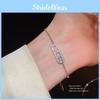 Geometric Zircon Silver Choker Necklace For Women With Elegant Hollow Design