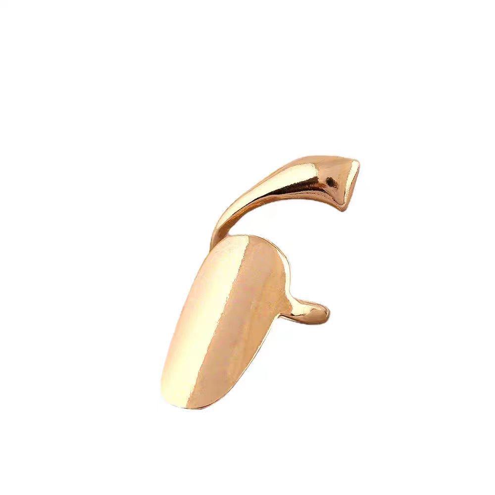 Gilded Elegant Joint Finger Nail Ring for Women
