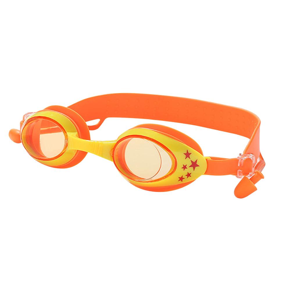 Children Silicone Swimming Goggles Waterproof Anti-fog Eye Protection Swim Eyewear With Earplugs