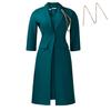 D610 Women's Elegant Stretchy Slim Fit Solid Color Suit Jacket & Camisole Dress: African Fashion Two-Piece Set