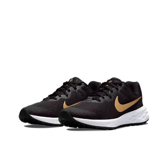 Nike Revolution 6 GS Black Metallic Gold DD1096-002
