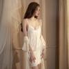 Swinging collar suspender nightdress women's summer ice silk year new sexy with chest pad pajamas pajamas loungewear set
