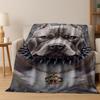 2026 New French Bulldogs Pit Bull Dogs Flannel Blanket,Cozy Soft Throw Blanket for Home Bedroom Bed Sofa Picnic Cover Kids Gift
