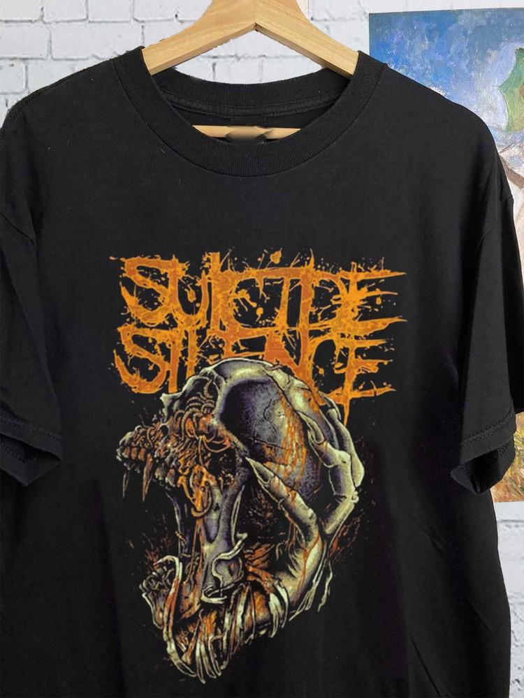 Редкий Подарок Suicide Silence Deathcore Для фаната Черная Футболка Все Размеры Унисекс S