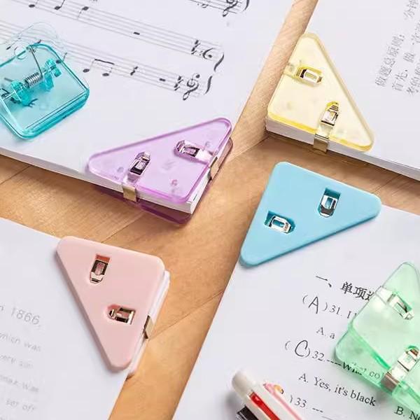 Pengyi Transparent Triangle Folder Clips - Organize Test Papers & Files
