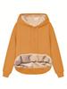 2023 Women's Winter Hooded Lambswool Pocket Sweatshirt Jacket