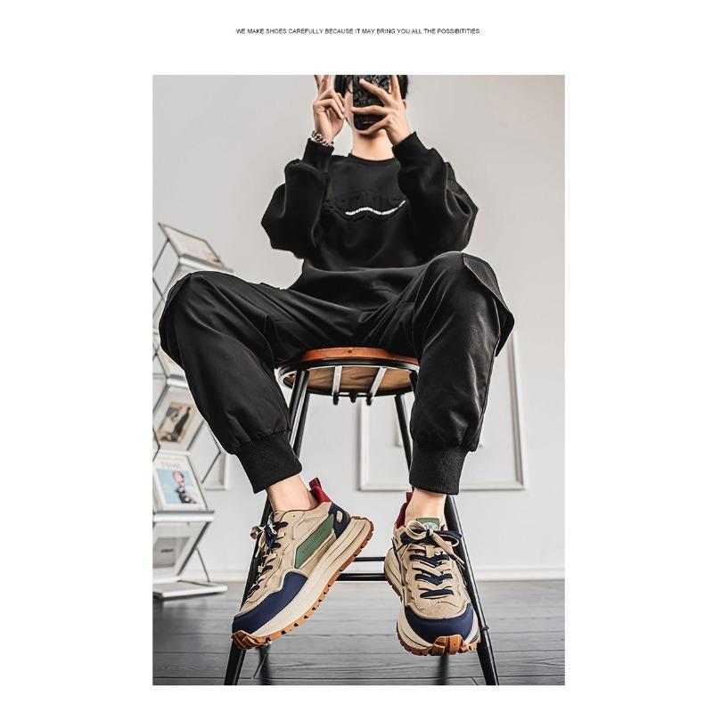 Men S Breathable Casual Sneakers Non Slip Soft Sole Trendy Dad Shoes