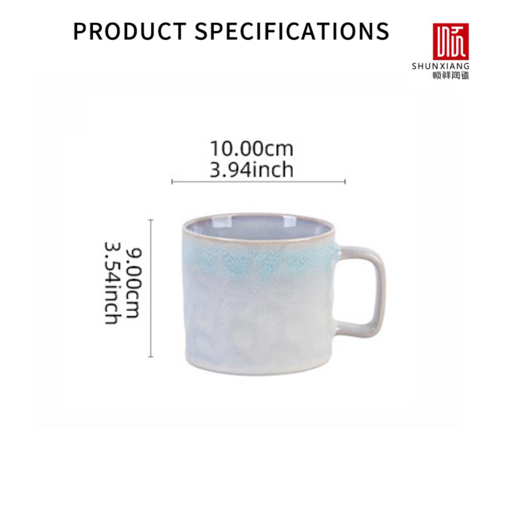 SOLECASA Keramikbecher Farbverlauf Kaffeetasse Milchteetasse Henkel Frühstückstasse Trinkgeschirr Küche Spülmaschinenfest Geschenke