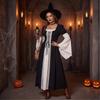 Medieval Renaissance Vintage Style Women's Dress Lace-Up Waist Tie Long Sleeve Court Gown Stage Performance Costume
