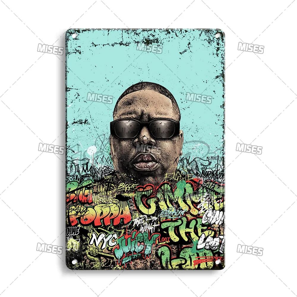 MISES ROCK Wanddekoratives Poster Metall Blechschild Musik Metallplakette Rostiges Band Metallschild Man Cave Zuhause Küche Industrielle Dekoration