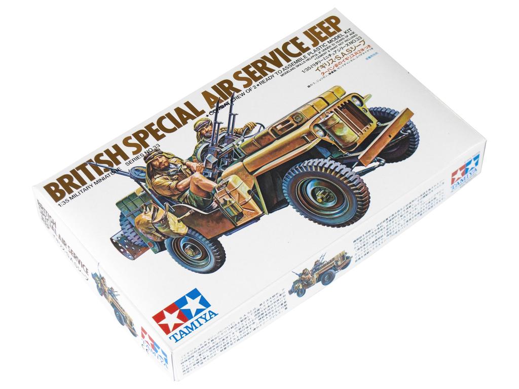 Tamiya 1/35 Military Miniature Series No. 33 British Army SAS Jeep Plastic Model 35033