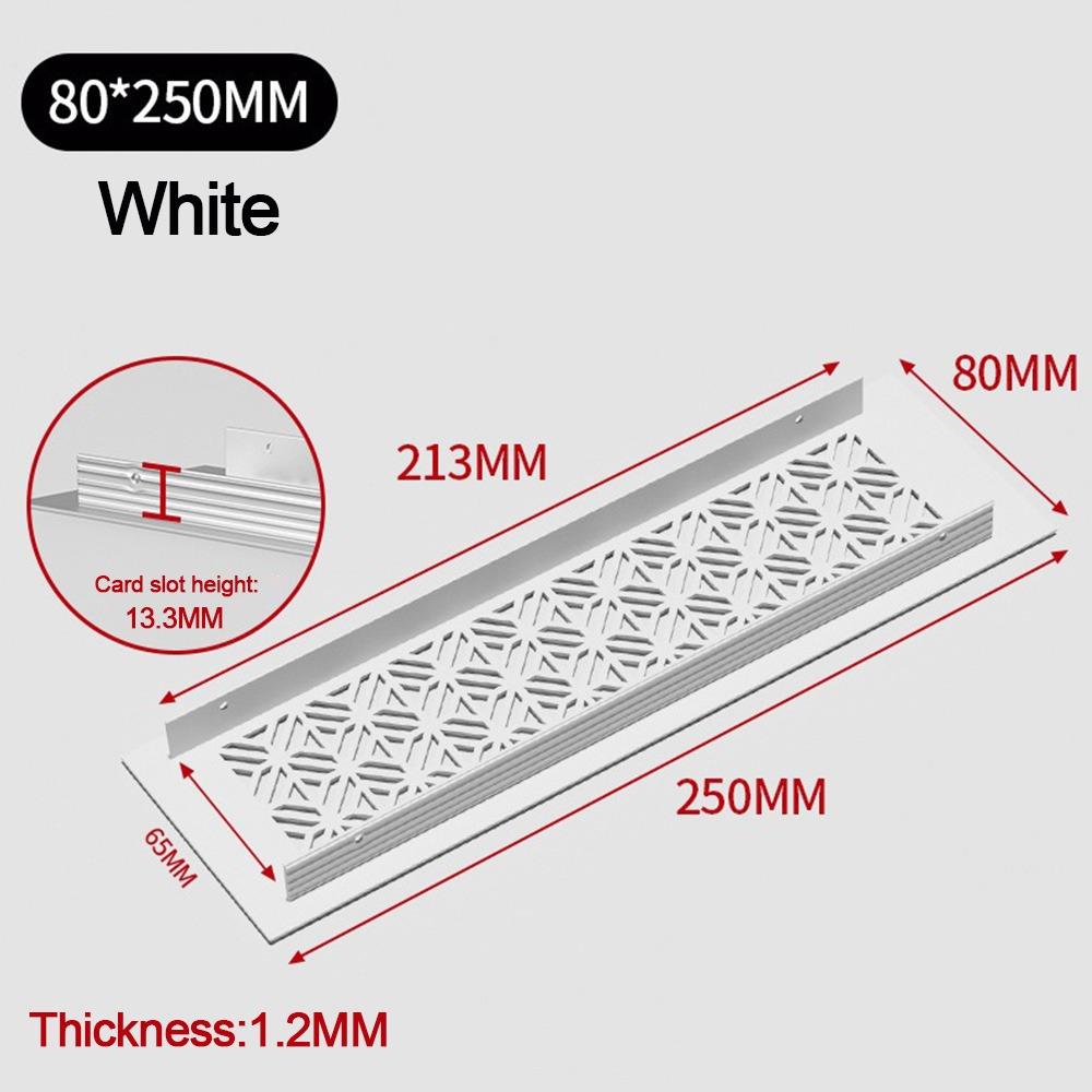 Aluminum Alloy Vents Cover Rectangle Louver Ventilator Grille Cover 50/80mm Wide Breathable Mesh Hole Ornaments