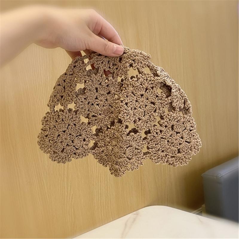 Fashion Hollowed Skull Hat Handmade Crochet Beanies Hat Flower Pattern Pullover Hat for Women Girl Various Occasion