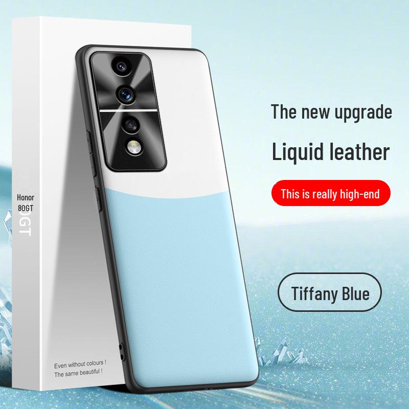 Anti-fall and Anti-fouling Liquid Leather Case for Honor 80GT Mobile Phone, One by One Shipped.
