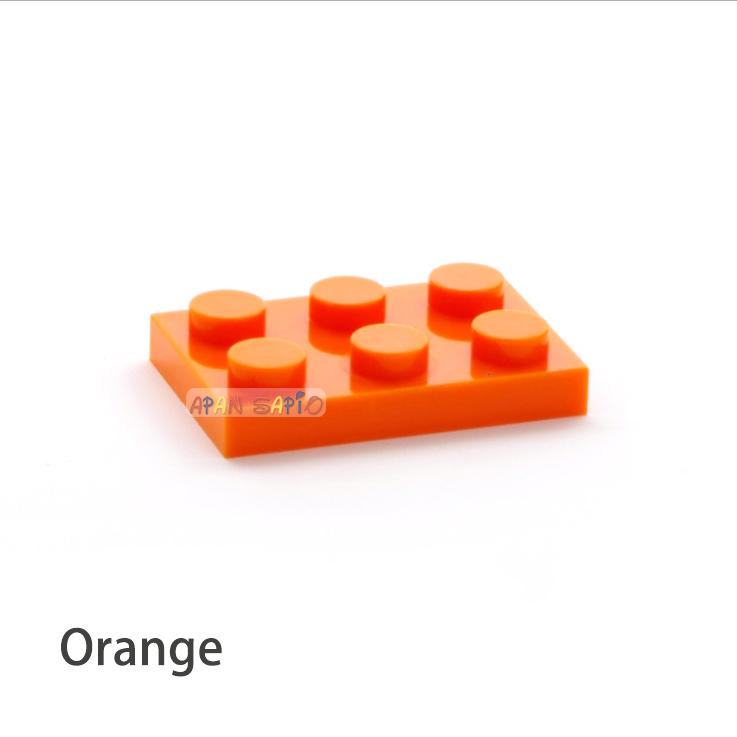 50pcs DIY Building Blocks Thin Figures Bricks 2x3 Dots 12Color Educational Creative Size Compatible With 3021 Toys for Children