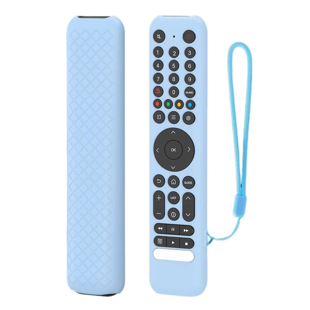 Silicone Remote Case for TCL RC716/RC833 Remote Protective Case Shockproof Protective Controller Skin with Lanyard