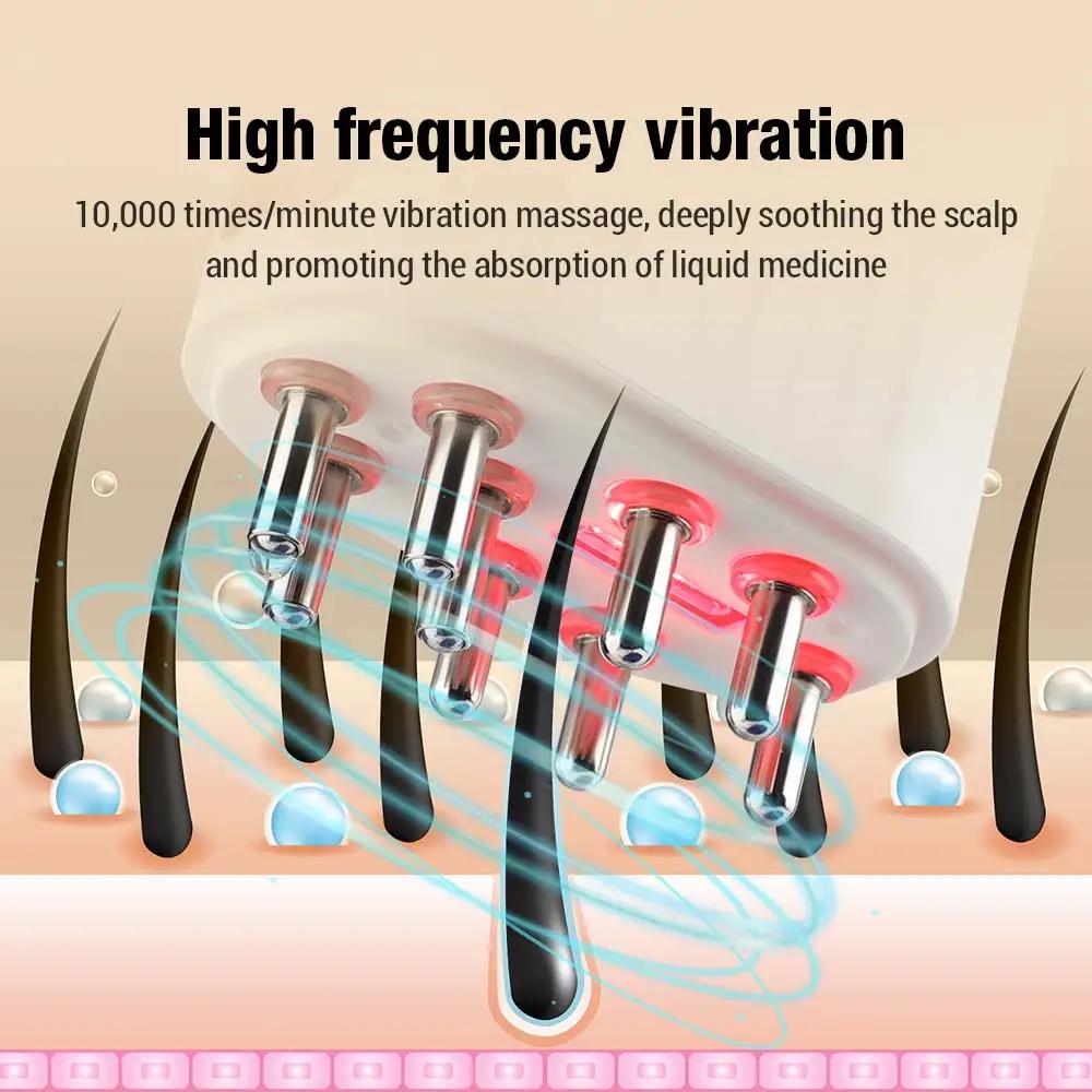 Scalp Applicator Essential Oil Liquid Guide Comb Vibrating Red Light Hair Growth Instrument Hair Loss Prevention Scalp Care Tool
