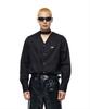 MORE THAN BLACK Logo Cardigan Shirt