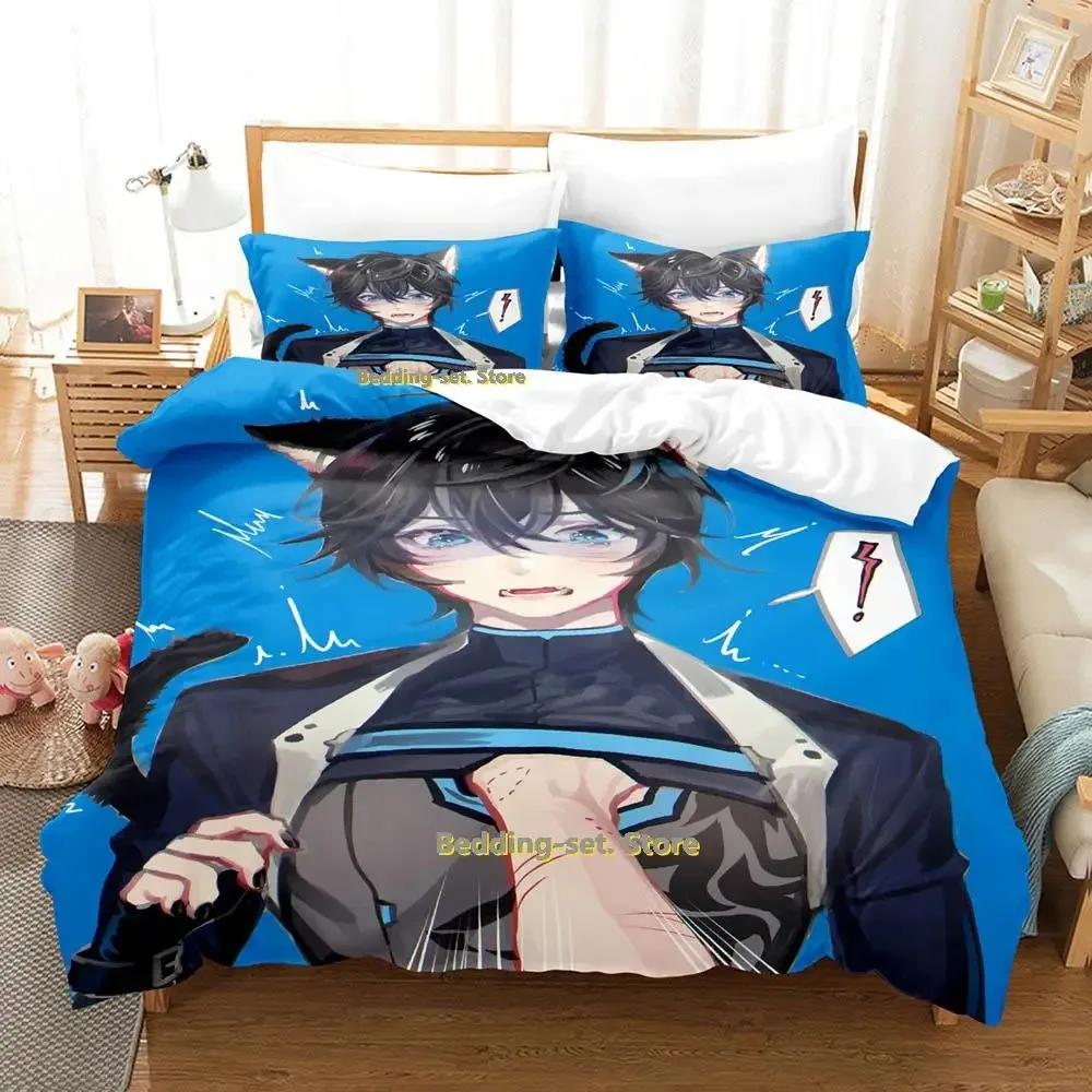 New Vtuber Axia Krone Bedding Set Single Twin Full Queen King Size Bed Set Adult Kid Bedroom Duvetcover Sets Anime Bed